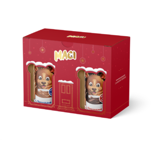 Maci Csokis + Maci Classic karácsonyi díszdoboz